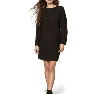 New BB Dakota Steve Madden Black Sweater Dress L